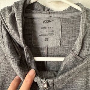 Nike Heather Gray Yoga Zip-Up
